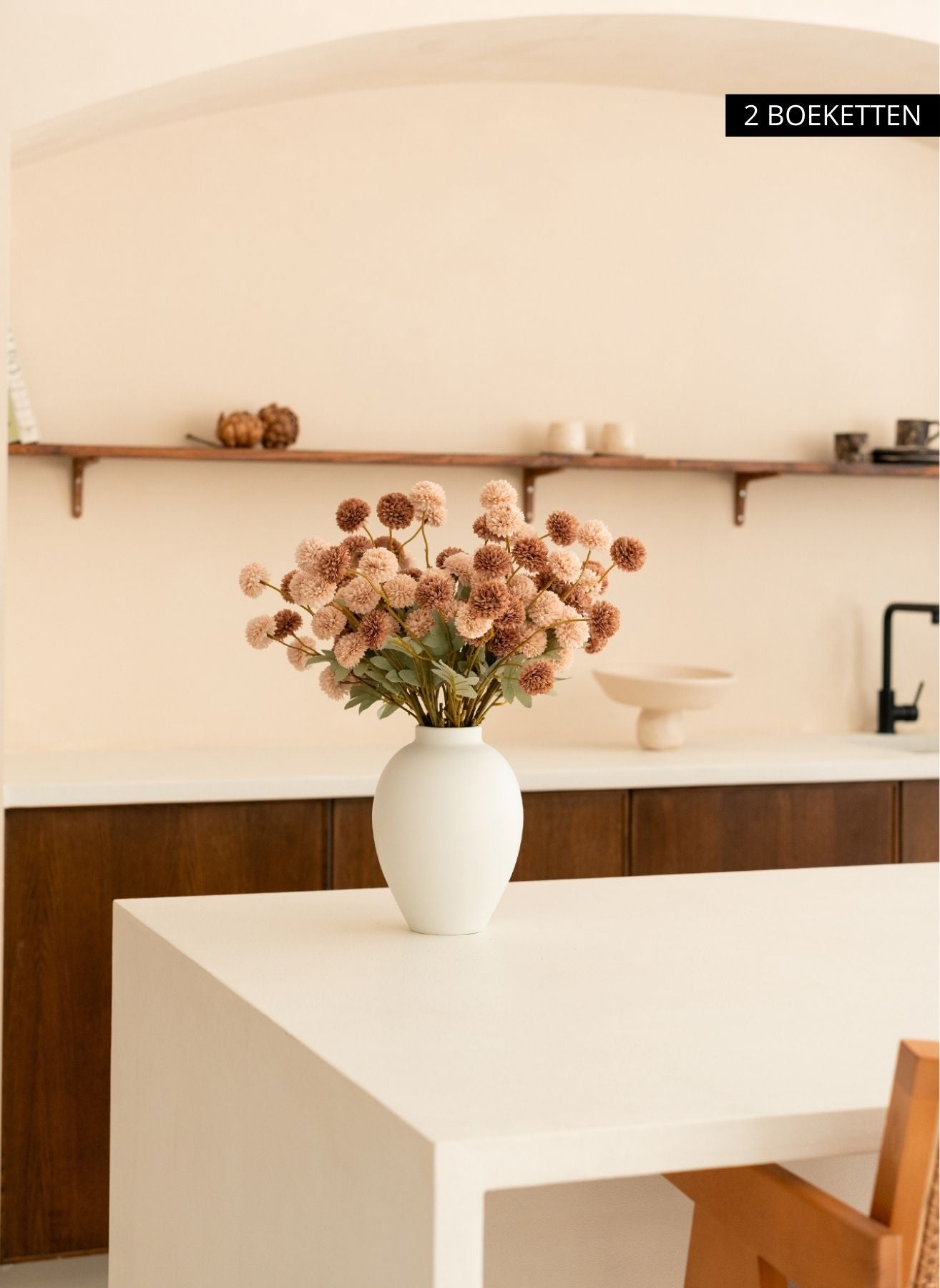 Fiori di Kiku in Seta - Mix crema