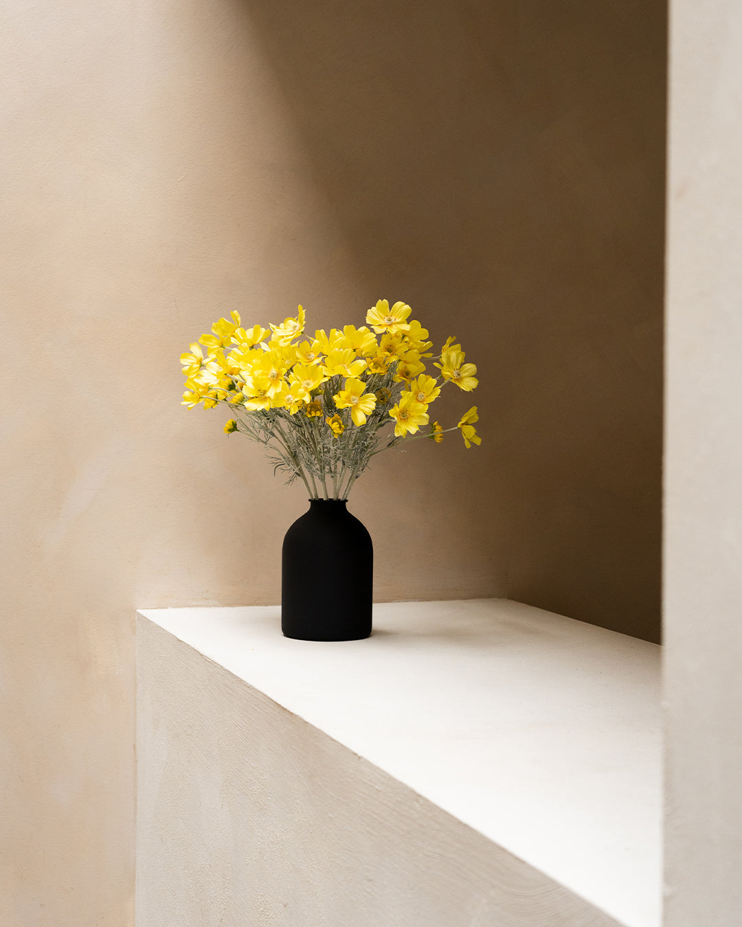 Margherite in seta (10 steli) - Giallo