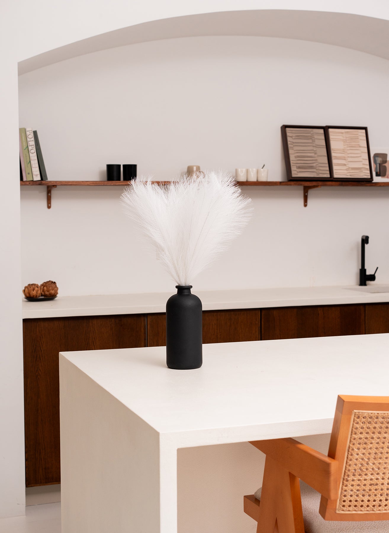 Pampas 60cm (5 steli) - Bianco