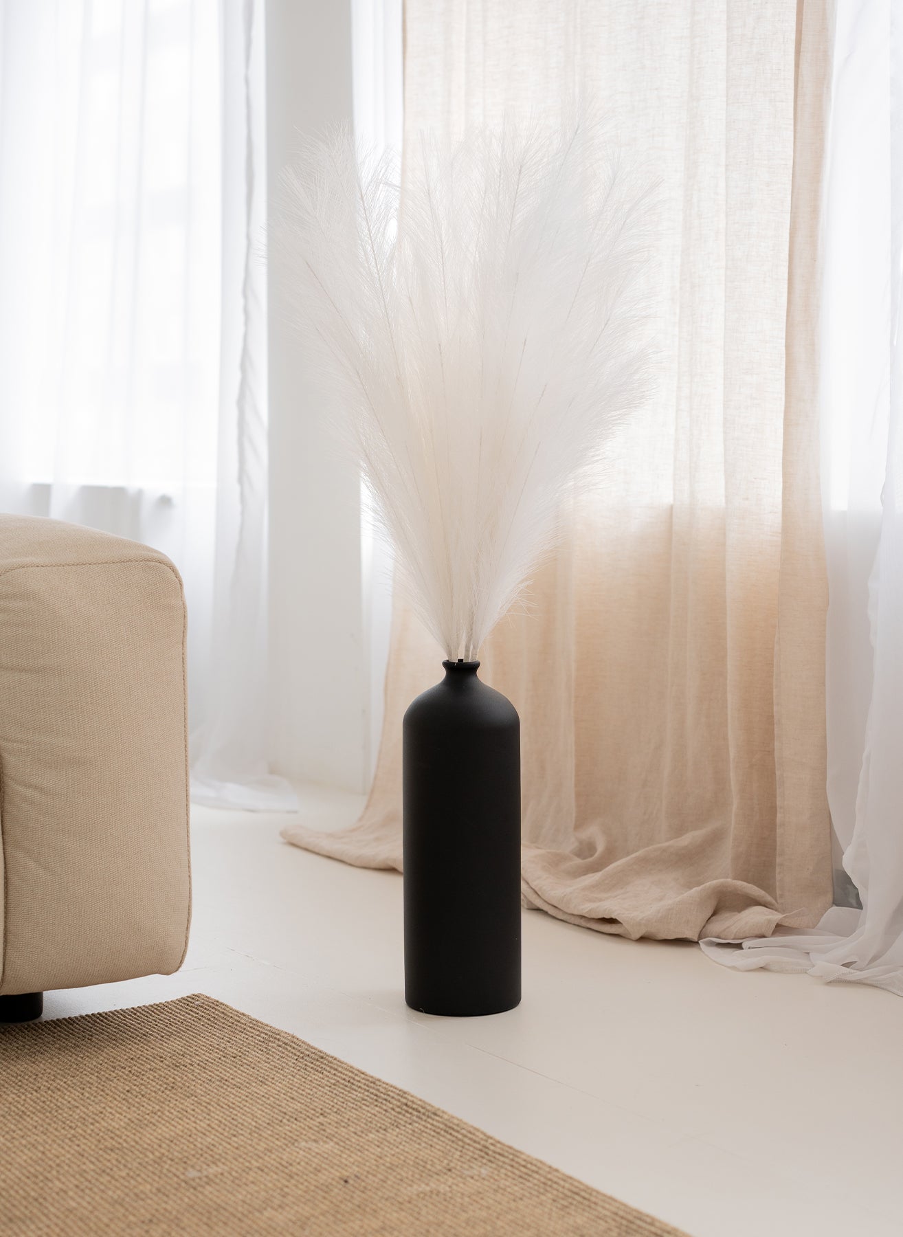 Pampas 110cm (3 steli) - Bianco