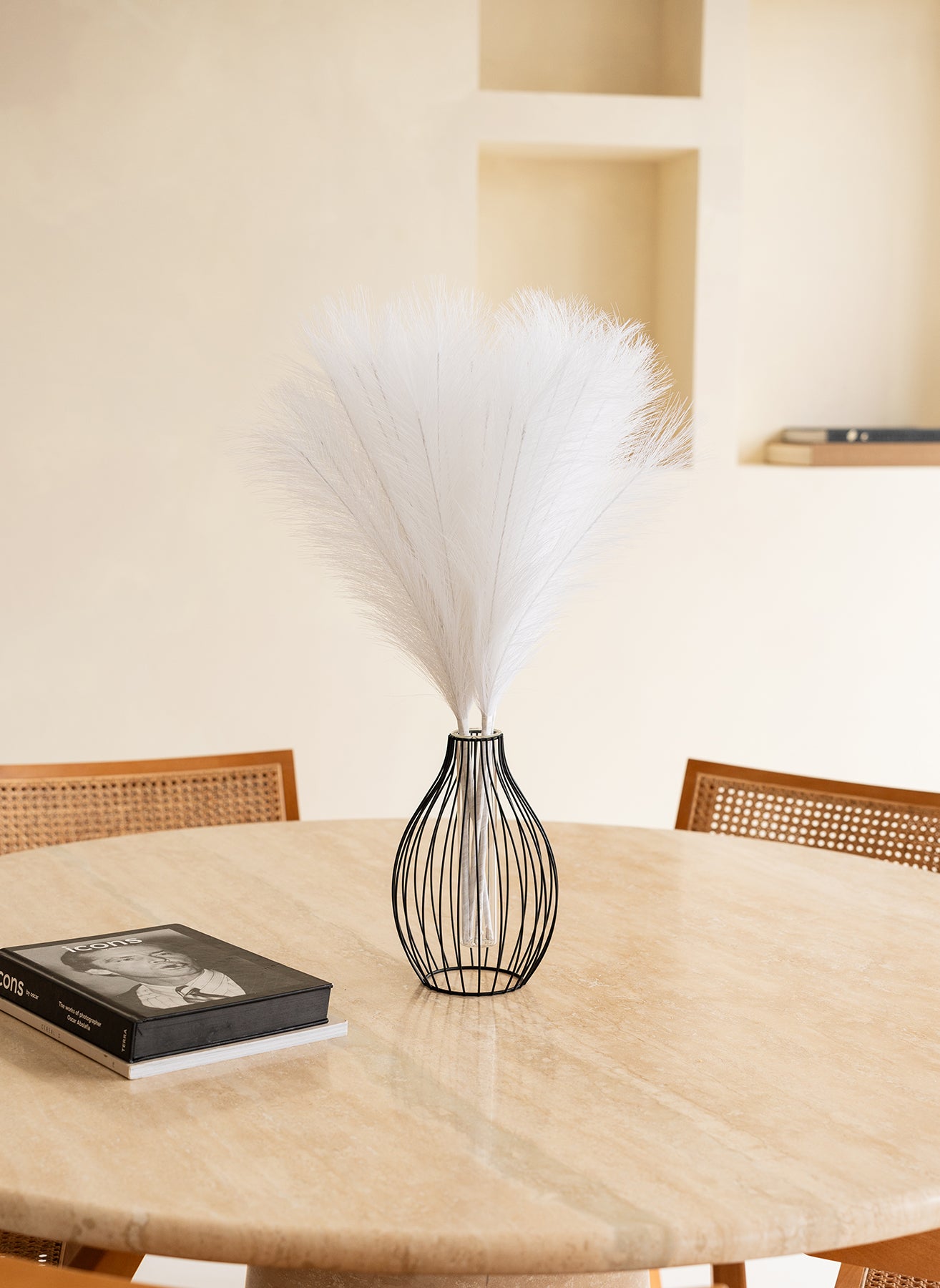 Pampas 60cm (5 steli) - Bianco