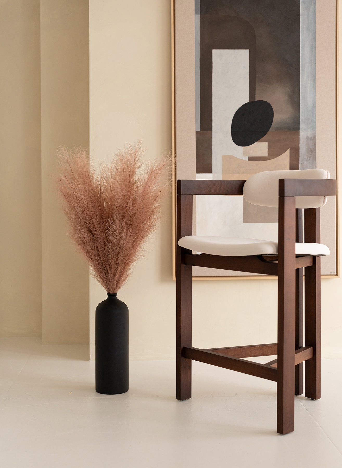 Pampas 110cm (3 steli) - Marrone Naturale