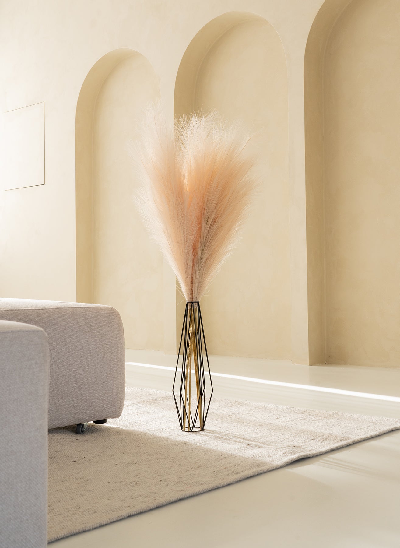 Pampas 110cm (3 steli) - Crema