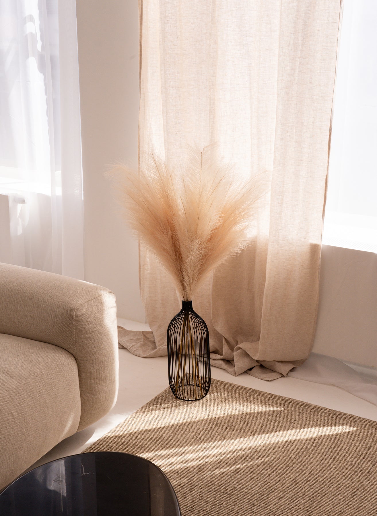 Pampas 110cm (3 steli) - Crema
