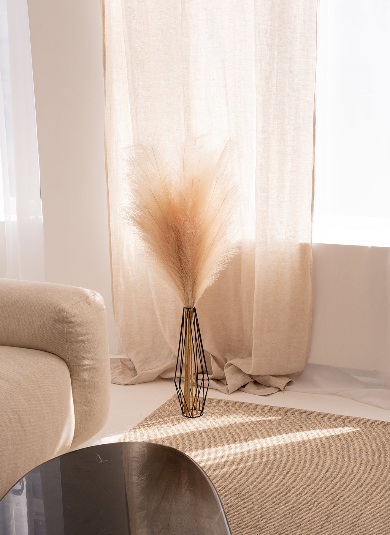 Pampas 110cm (3 steli) - Crema