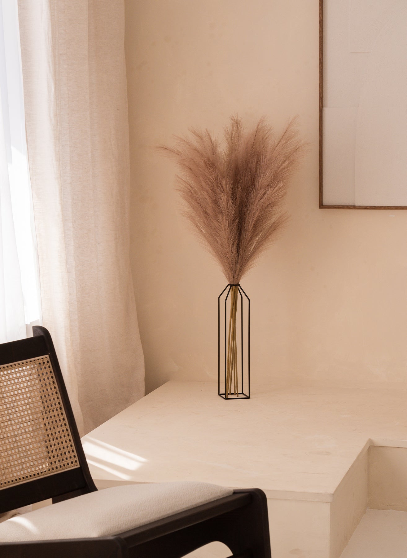 Pampas 110cm (3 steli) - Marrone Naturale
