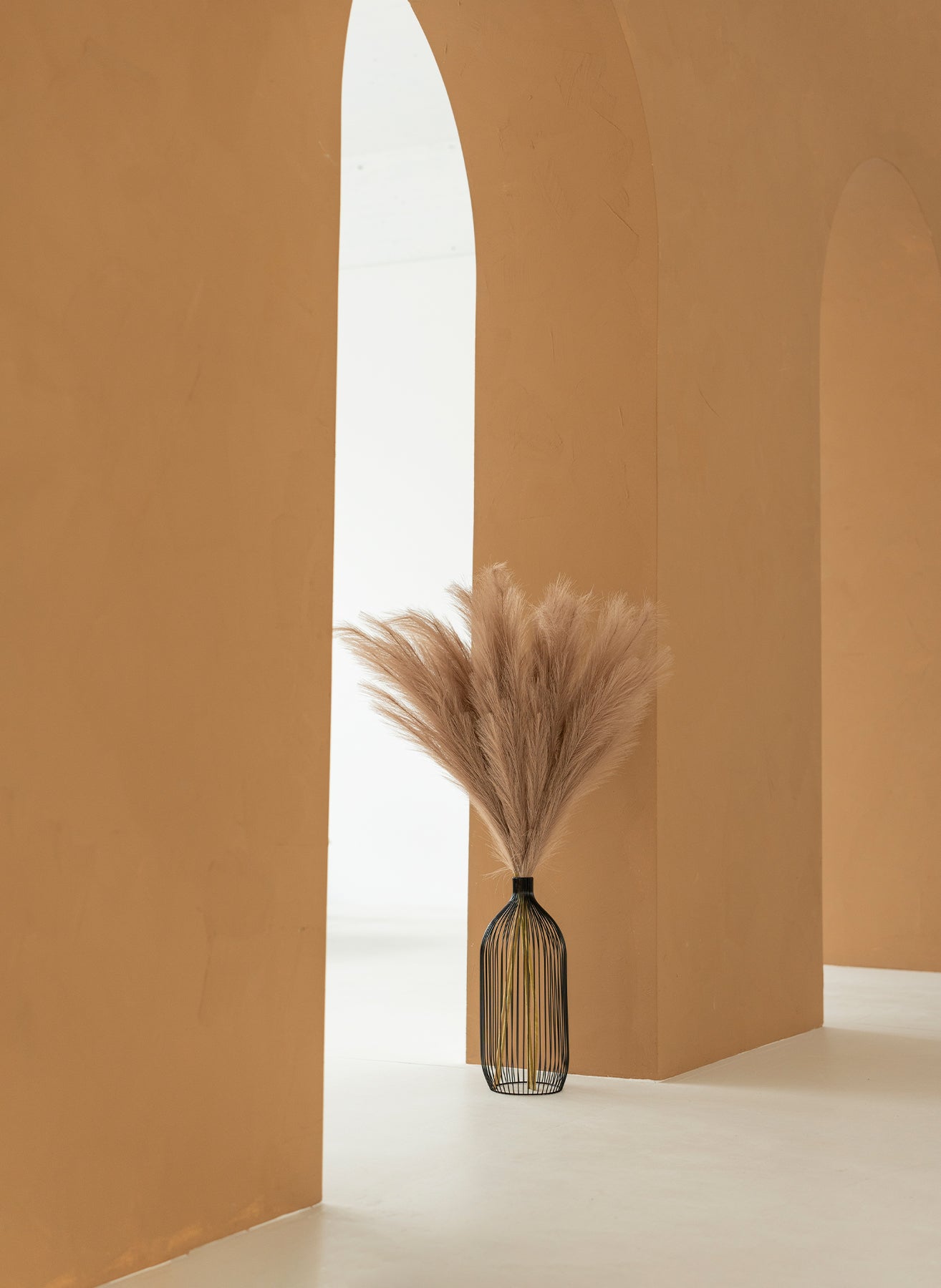 Pampas 110cm (3 steli) - Marrone Naturale