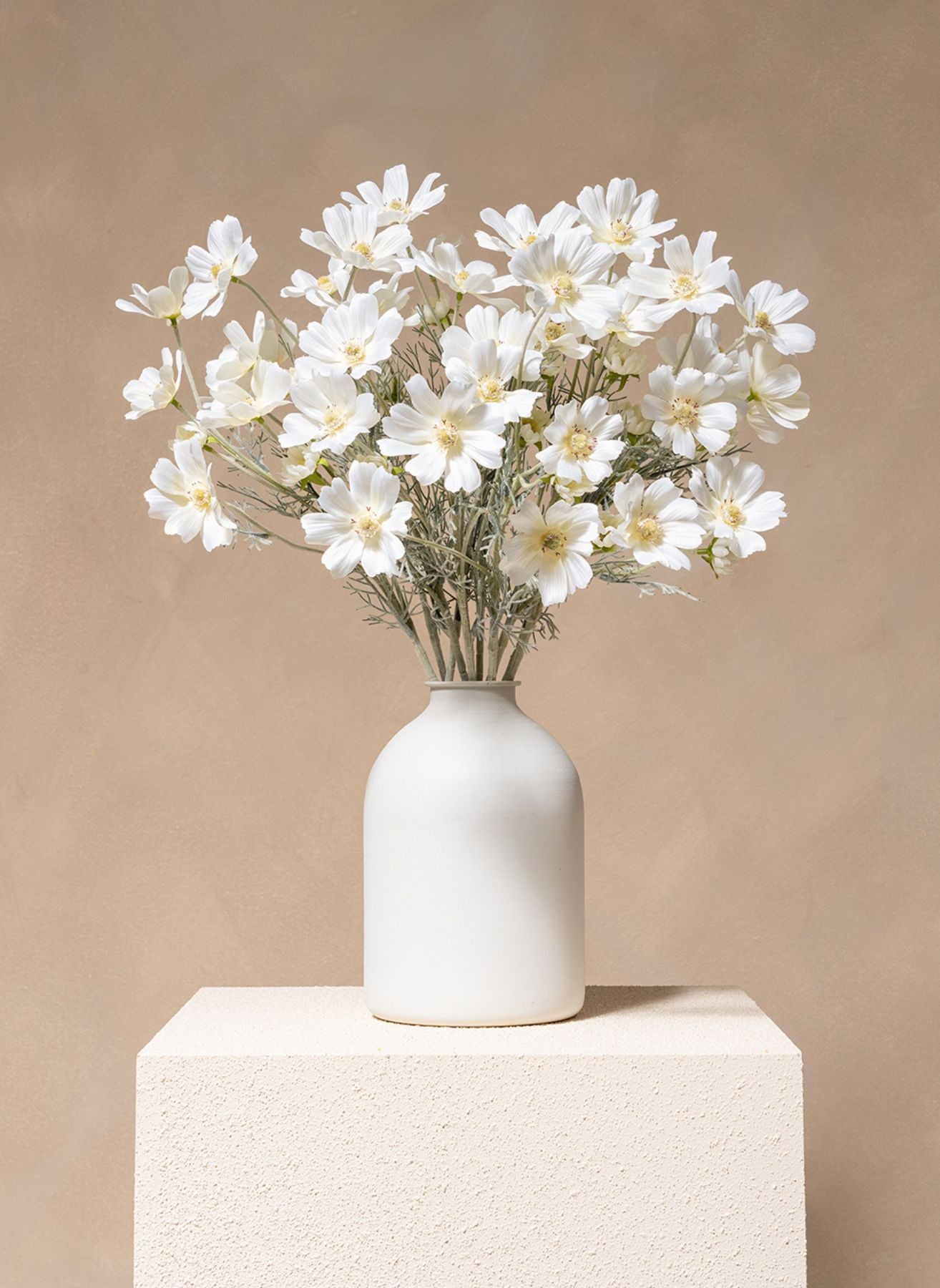 Margherite di Seta (10 steli) - Bianco