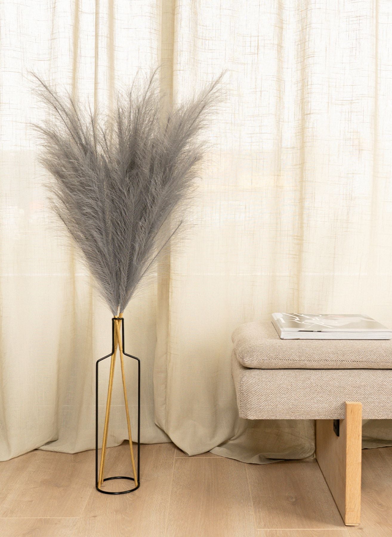 Pampas 110cm (3 steli) - Grigio