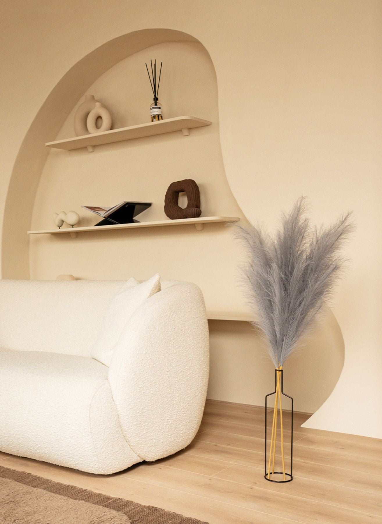 Pampas 110cm (3 steli) - Grigio