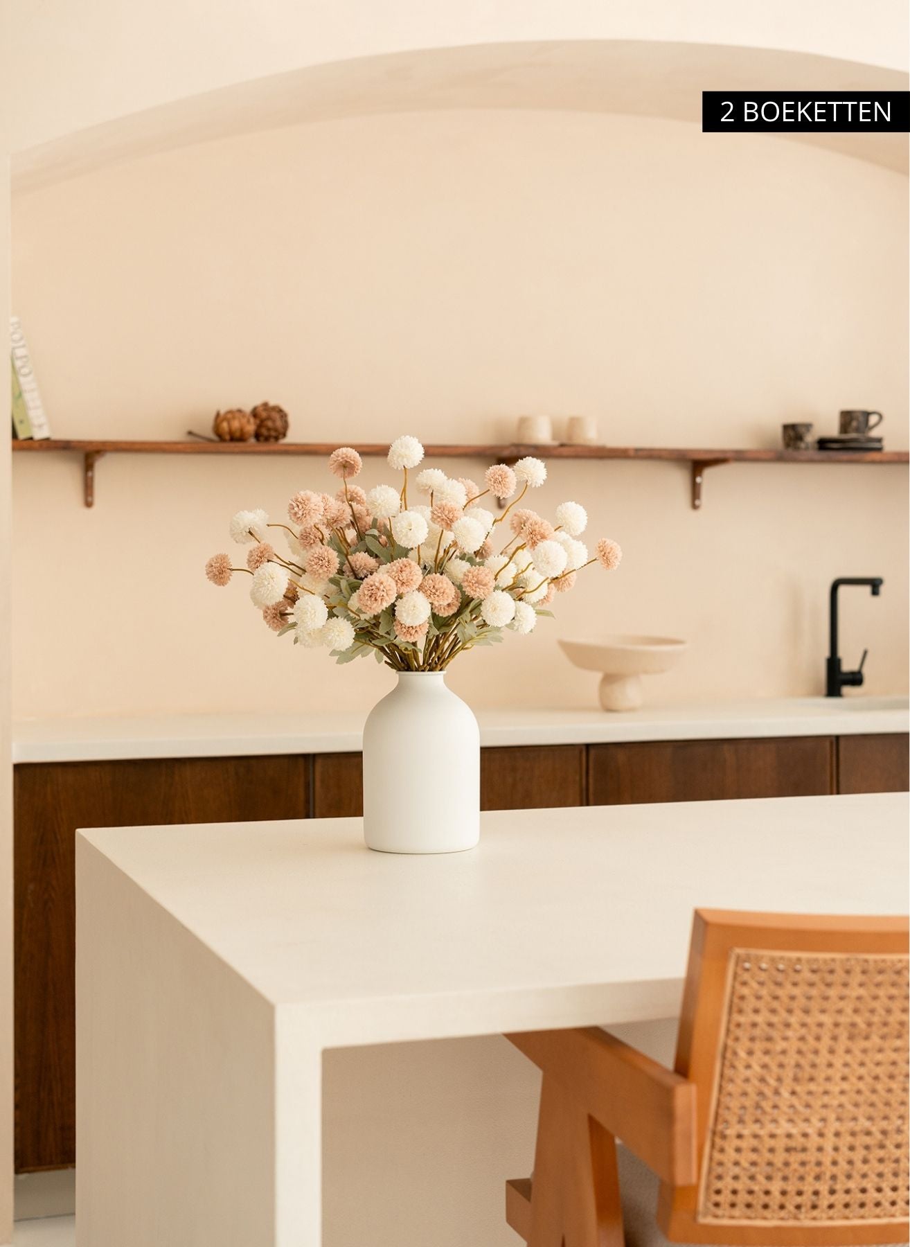 Fiori di Kiku in Seta - Mix beige