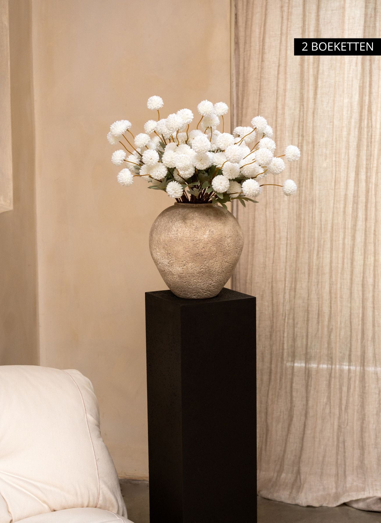 Fiori di Kiku in Seta - Bianco