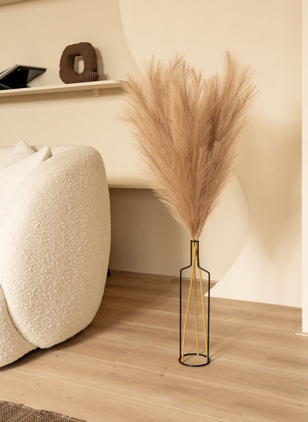 Pampas 110cm (3 steli) - Marrone Naturale