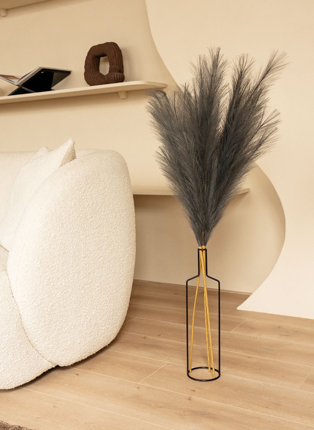 Pampas 110cm (3 steli) - Grigio scuro